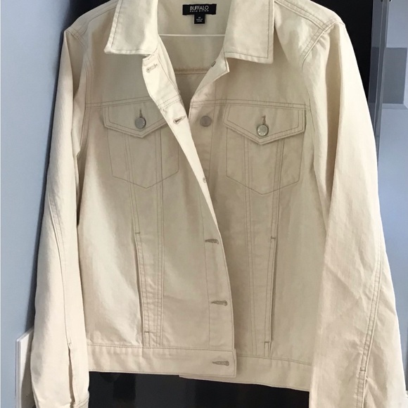 Buffalo David Bitton Women's Beige Jean Jacket Medium - Picture 1 of 5